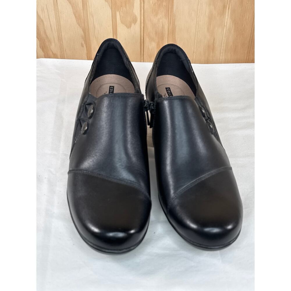 Clarks Emslie Warren Black Leather Shooties Comfort Heel Womens 10 NWOB - Picture 3 of 7